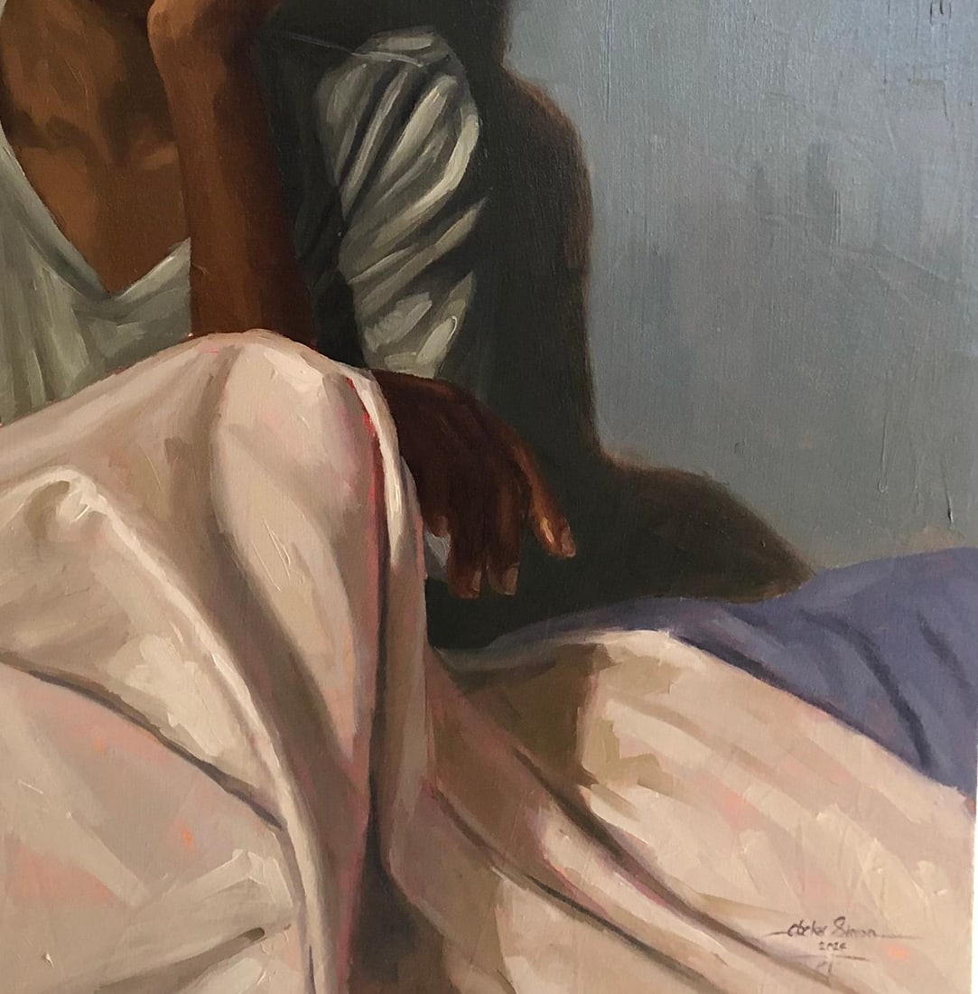 Simon Obeka, Does It Get Better? - 21st Century, Contemporary, Figurative, Women, Africa, Oil, 2024 - 2