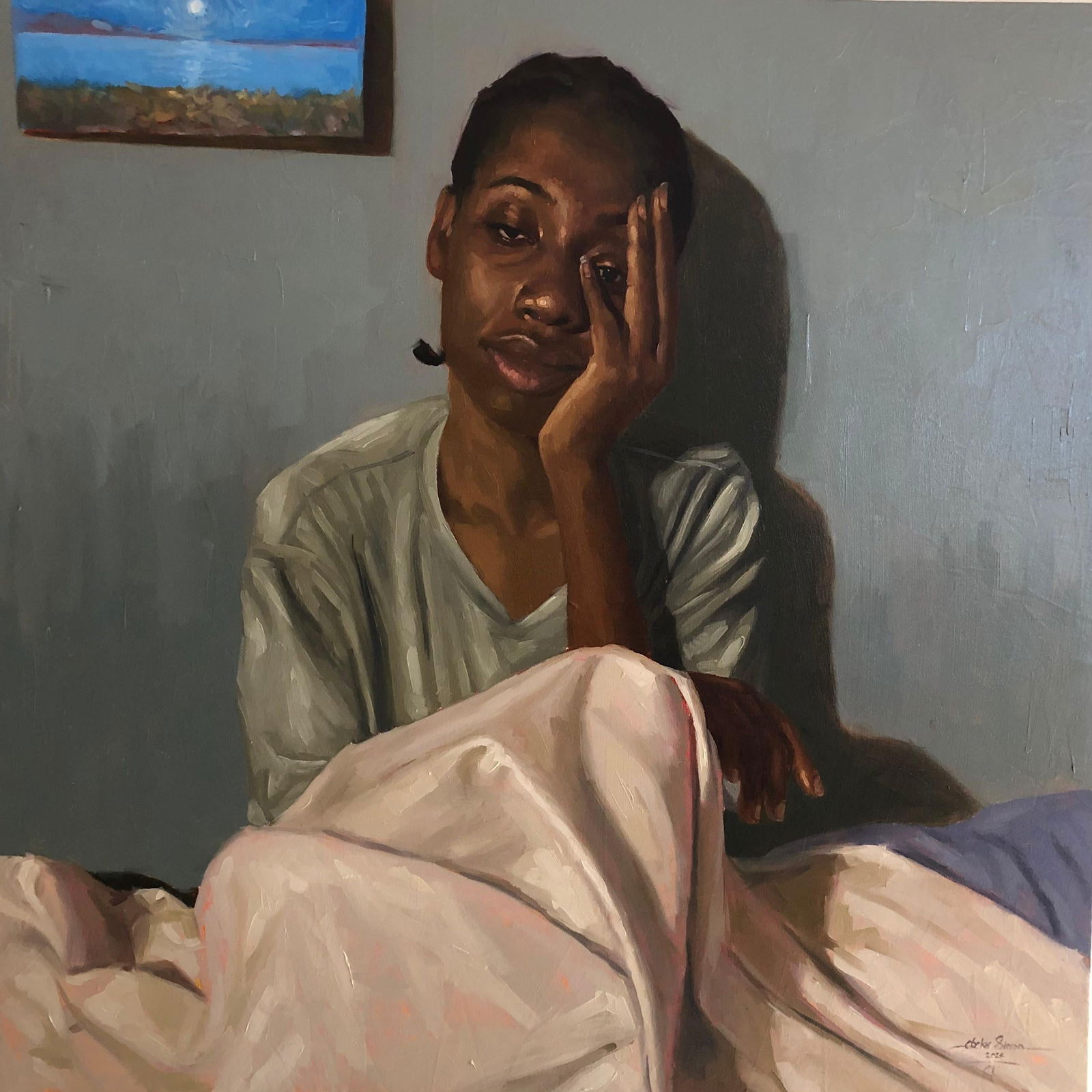 Simon Obeka, Does It Get Better? - 21st Century, Contemporary, Figurative, Women, Africa, Oil, 2024 - 4