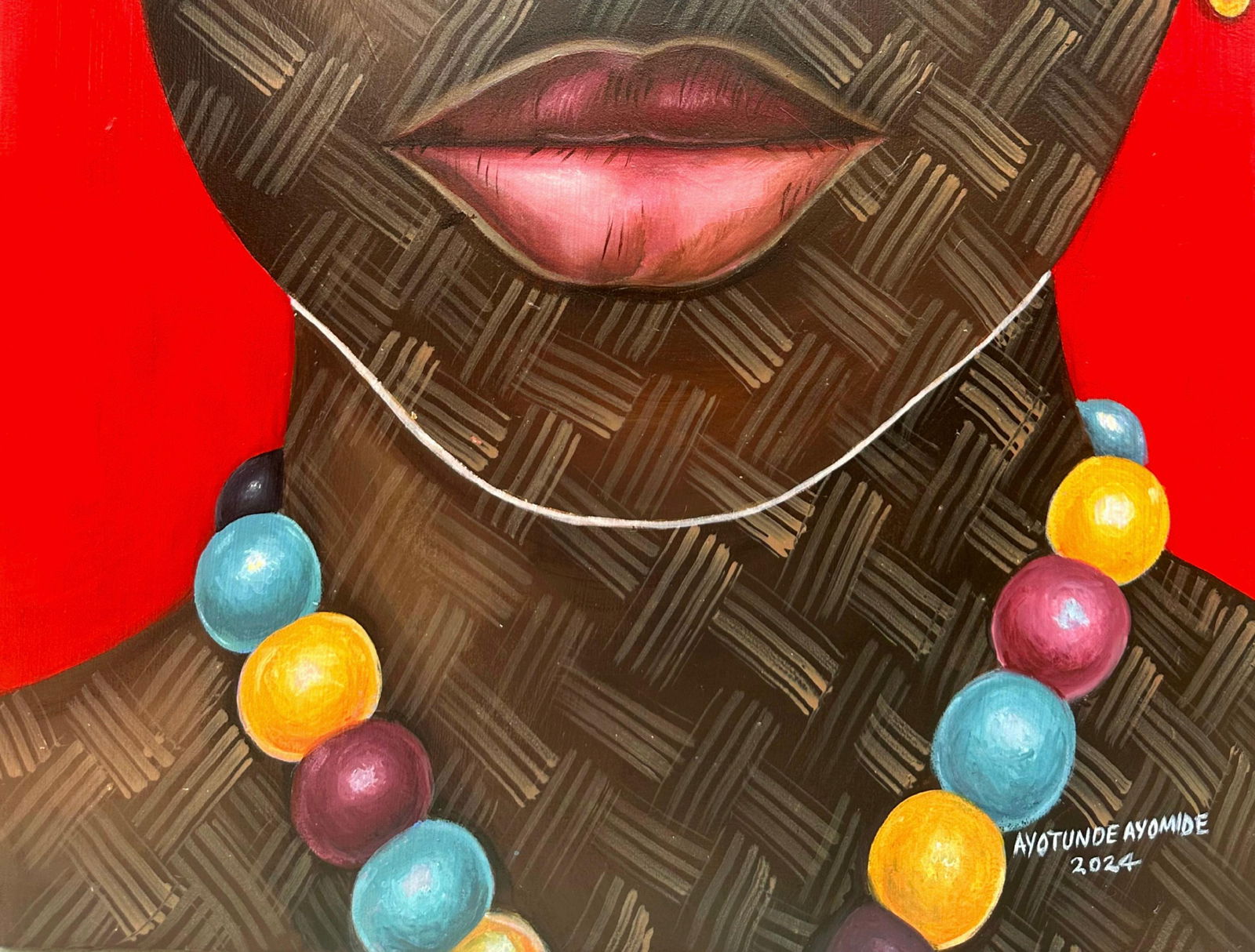 Ayotunde Ayomide, Gaze 1 -Contemporary, 21st Century, Figurative Portrait, Africa, Women, Acrylic, - 10