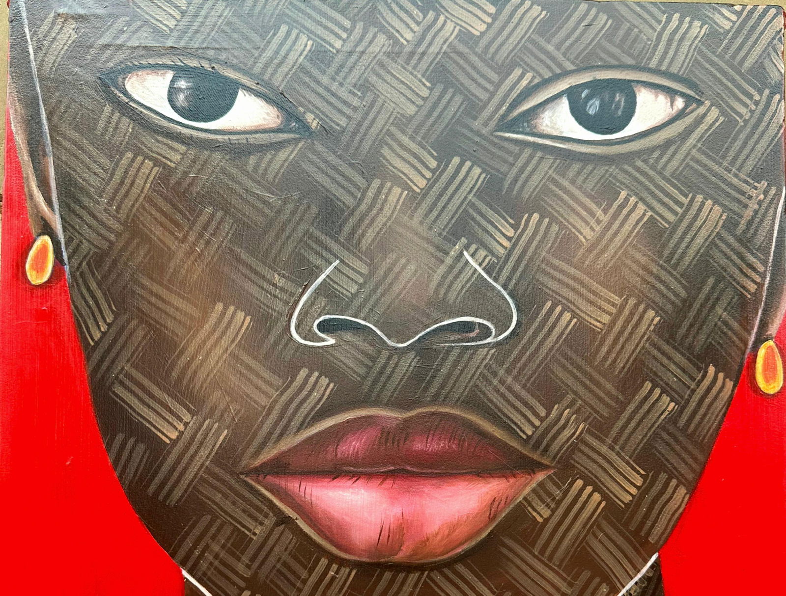Ayotunde Ayomide, Gaze 1 -Contemporary, 21st Century, Figurative Portrait, Africa, Women, Acrylic, - 5