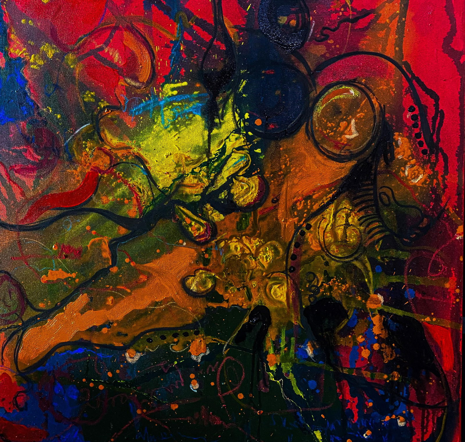 Oluwatosin Ogunniyi , Untitled - 21st Century, Contemporary, Abstract, Modern Art, Colour, Acrylic, - 10