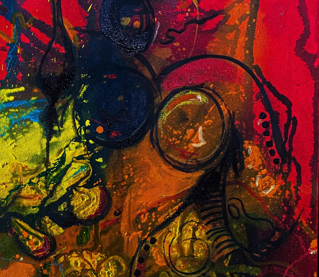 Oluwatosin Ogunniyi , Untitled - 21st Century, Contemporary, Abstract, Modern Art, Colour, Acrylic, - 12