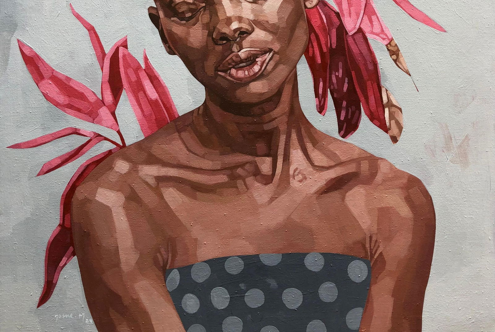 Josue M Pierre, Goddess Feels - 21st Century, Contemporary, Figurative, Portrait, Plants, Women, - 2