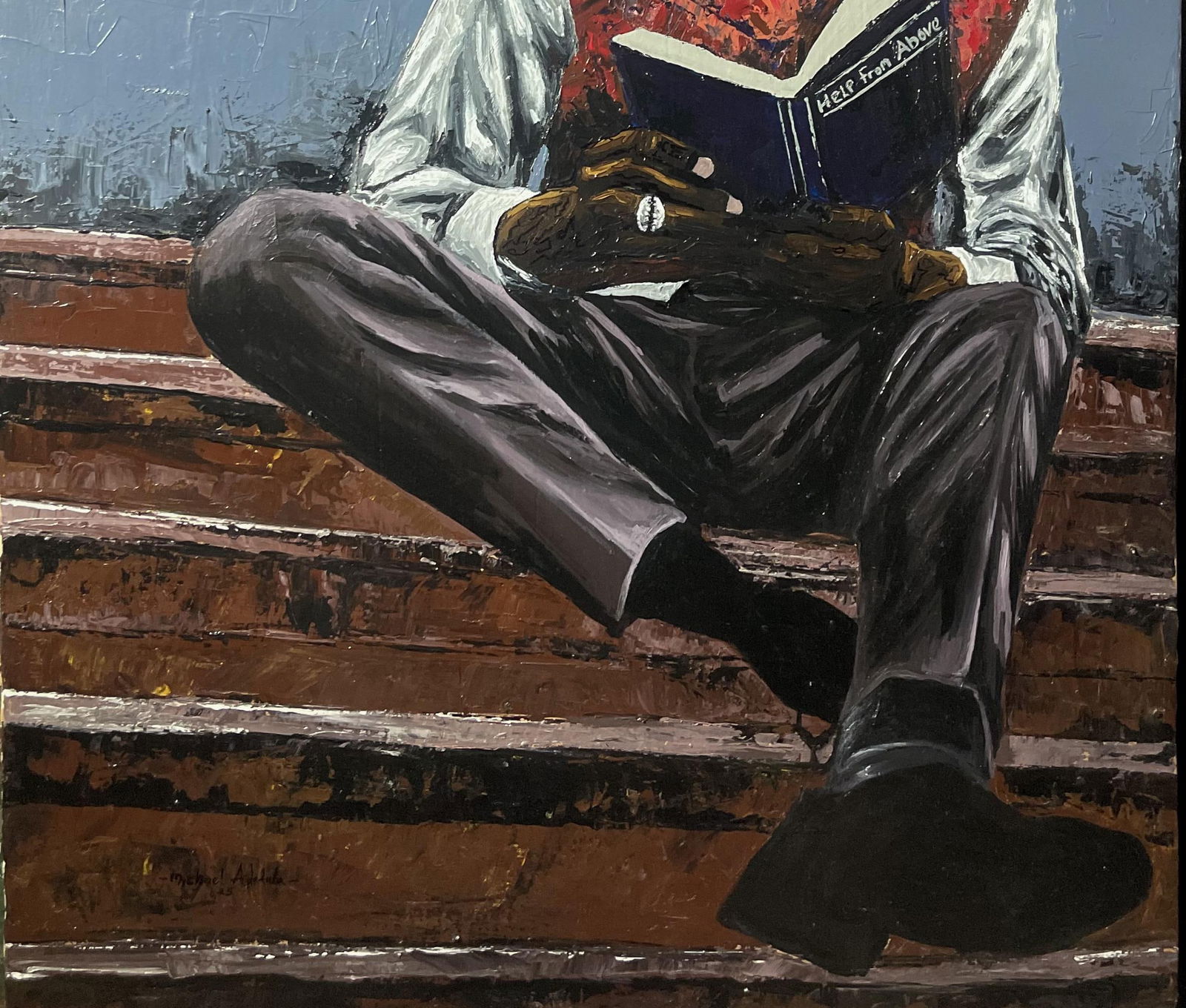 Michael Adetula, Help From Above - 21st Century Contemporary, Figurative Portrait, Woman, Modern, - 10