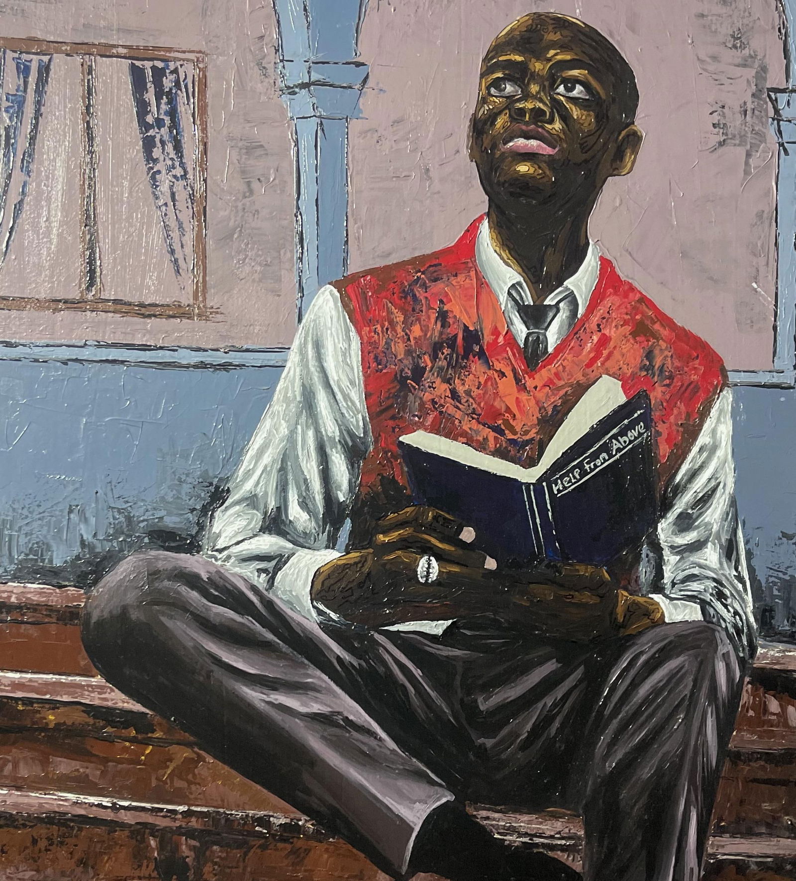 Michael Adetula, Help From Above - 21st Century Contemporary, Figurative Portrait, Woman, Modern, - 11