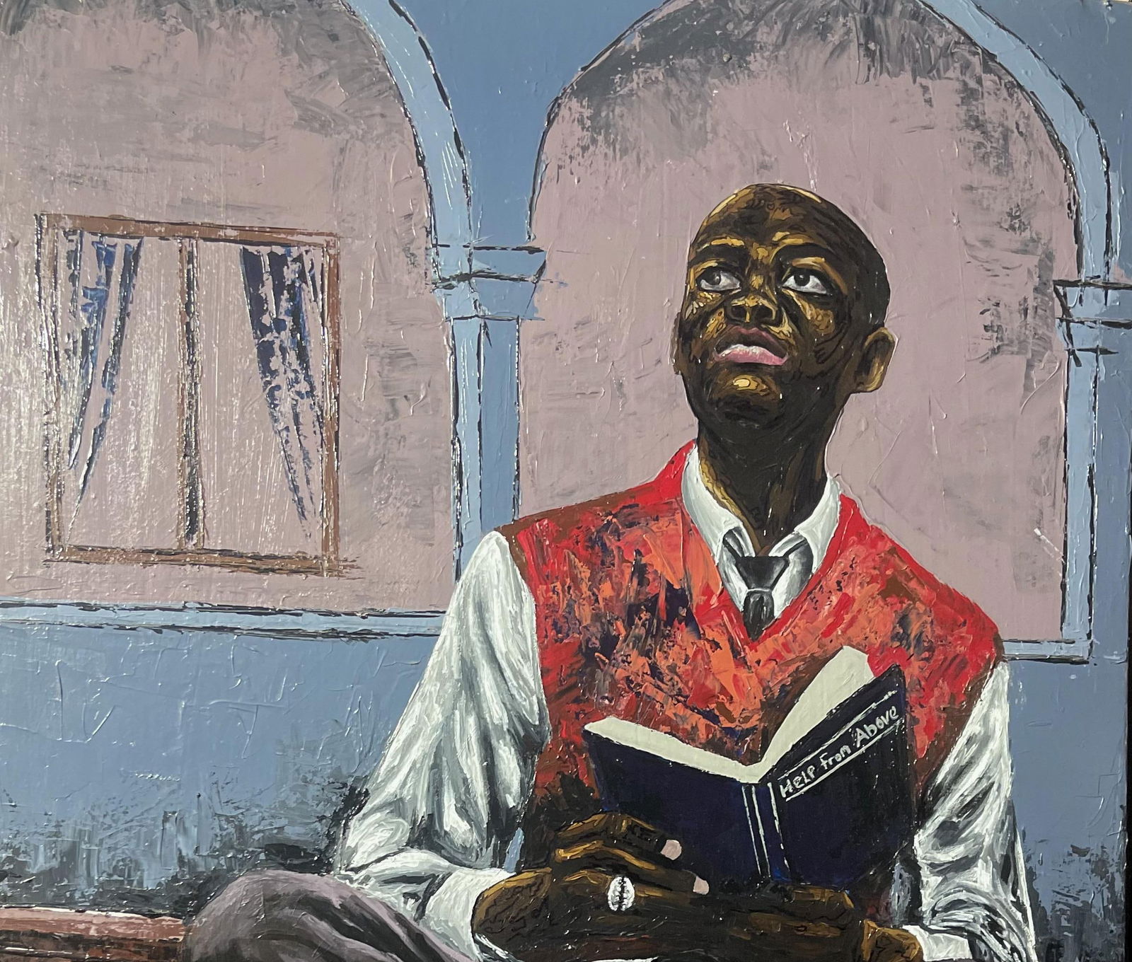 Michael Adetula, Help From Above - 21st Century Contemporary, Figurative Portrait, Woman, Modern, - 5