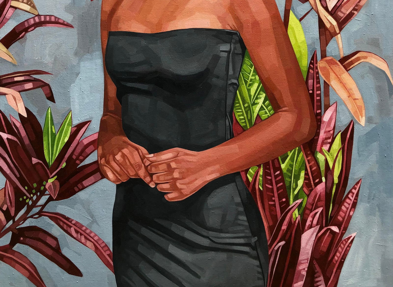 Josue M Pierre, Simple Times - 21st Century, Contemporary, Figurative, Portrait, Plants, Women, 2024 - 6