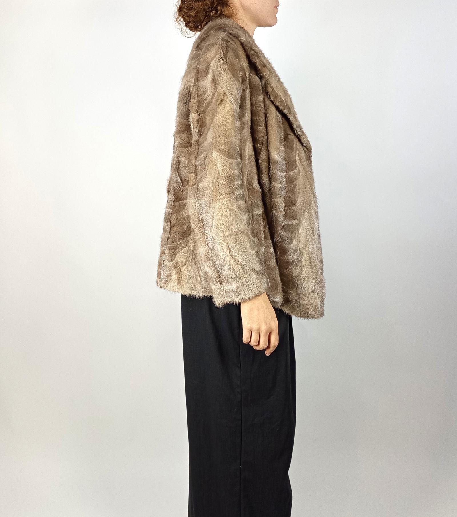 PLATINUM MINK FUR JACKET EU: L - US:18 - 9