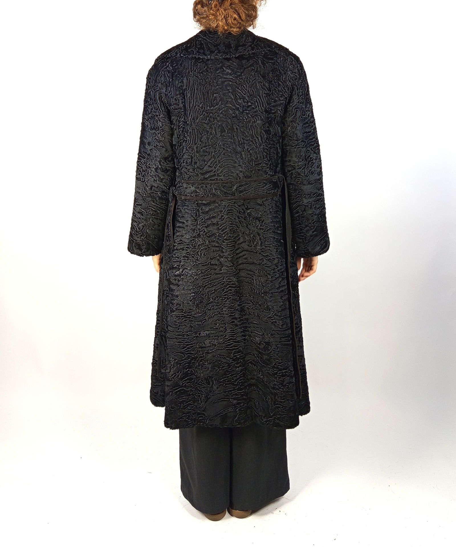 BLACK KARABUL FUR COAT EU: M - US:14 - 7