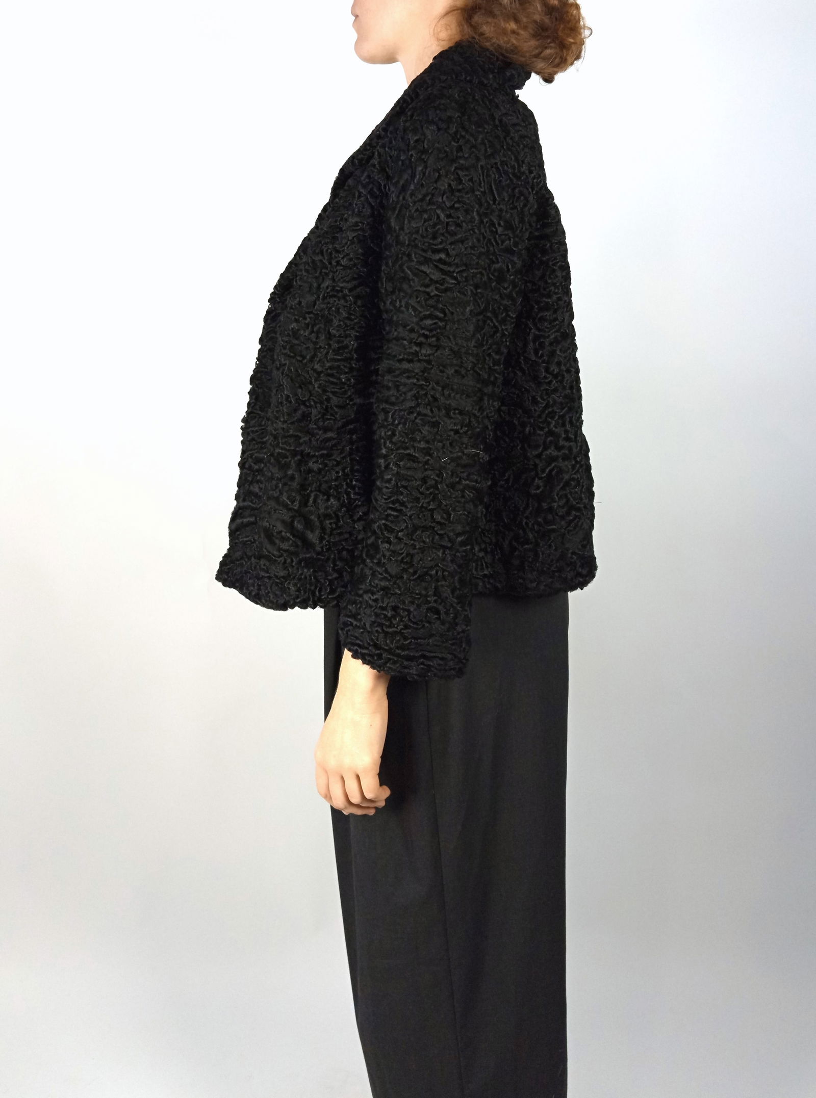 BLACK KARABUL FUR JACKET EU: L - US:18 - 4