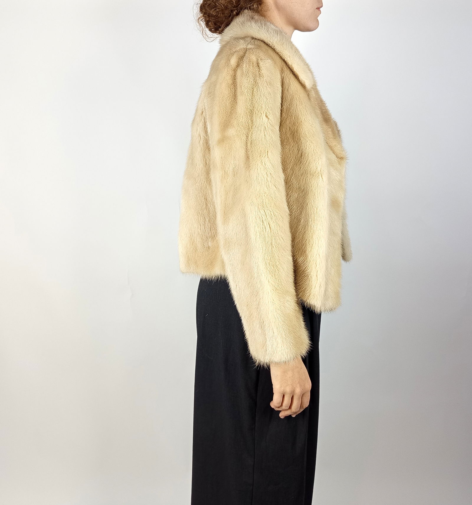 SAGA WHITE/CREAM MINK FUR JACKET EU: L - US:16 - 6