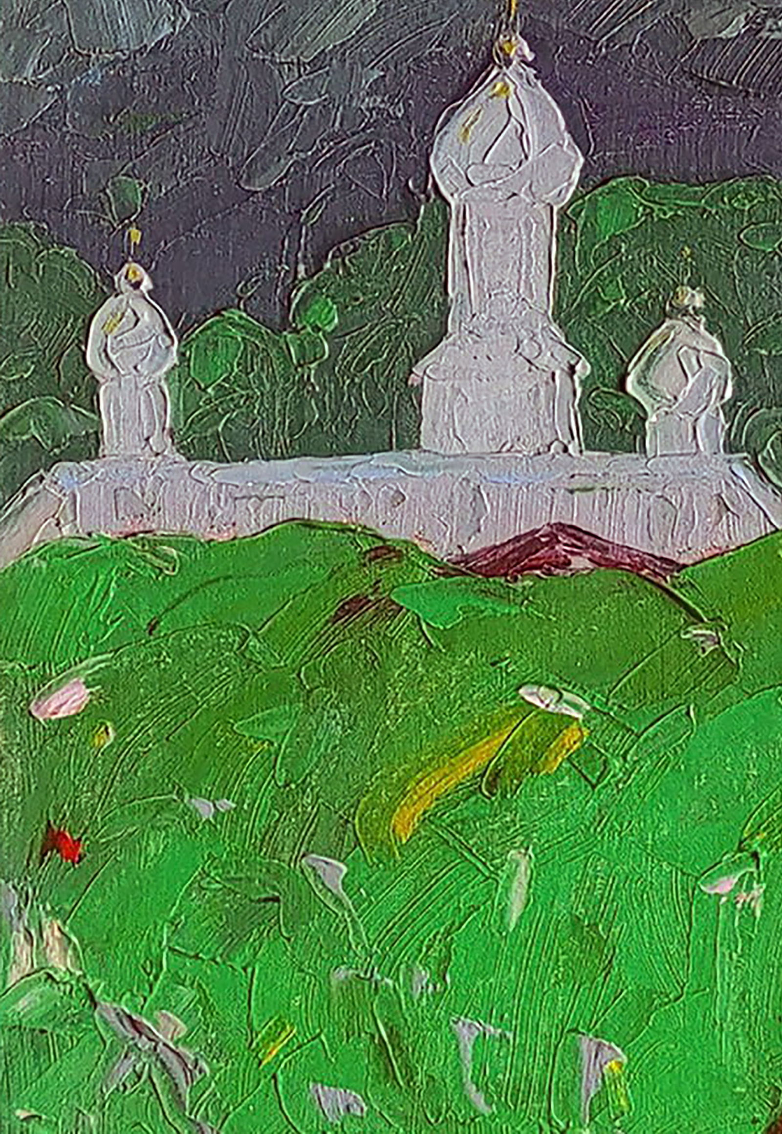 Oil painting Church in the mountains Yaroslav Savchyn - 4