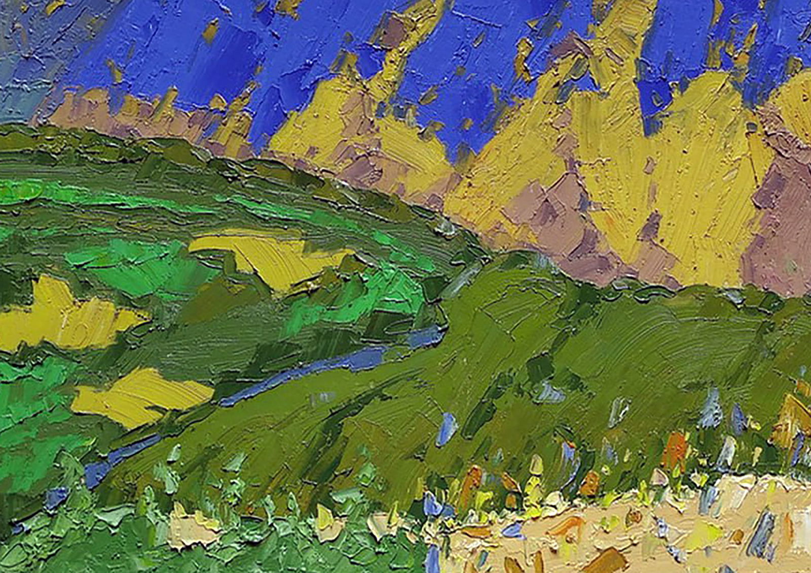 Oil painting Summer in the mountains Yaroslav Savchyn - 4