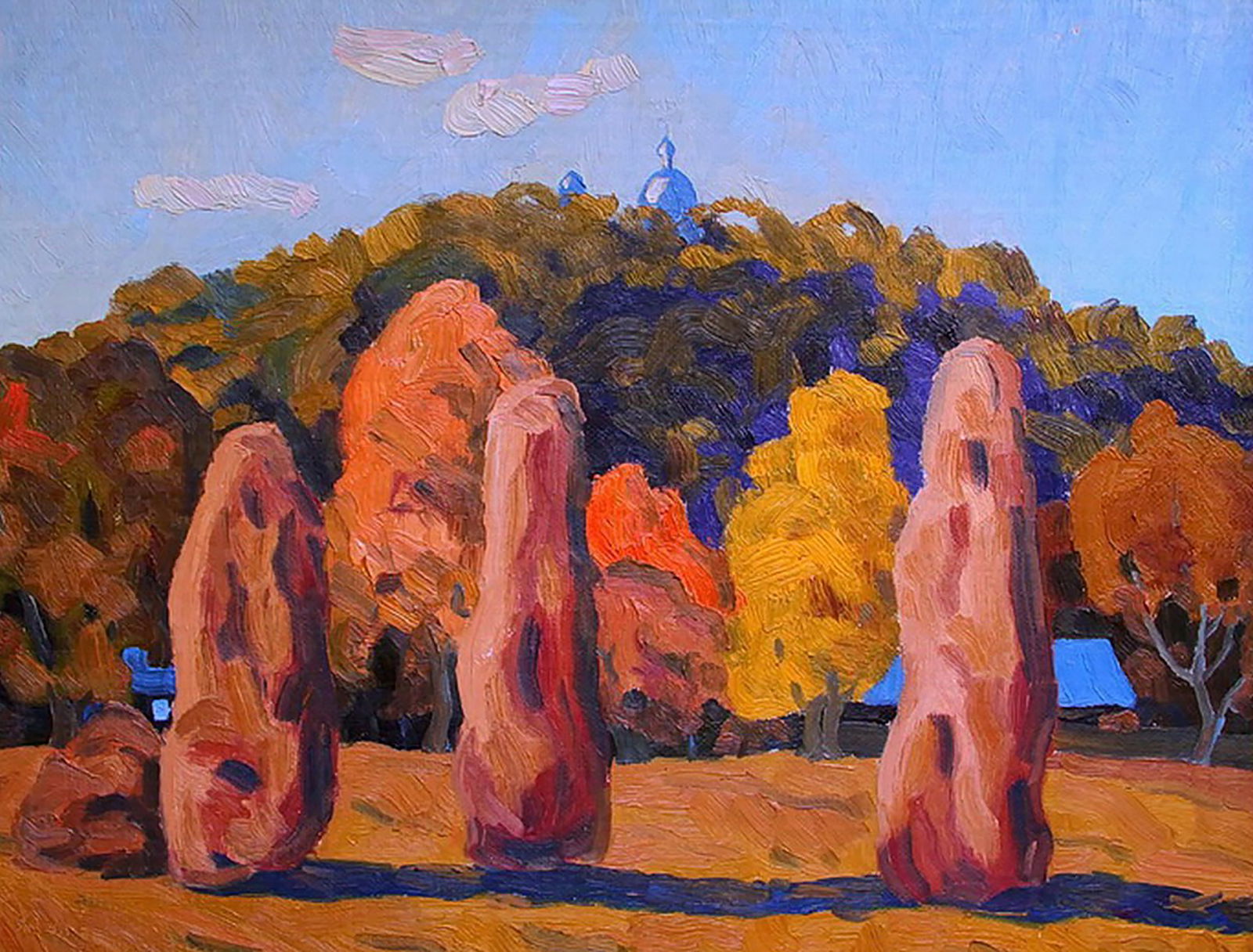 Oil painting Autumn under the mountain Yaroslav Savchyn (1 of 5)