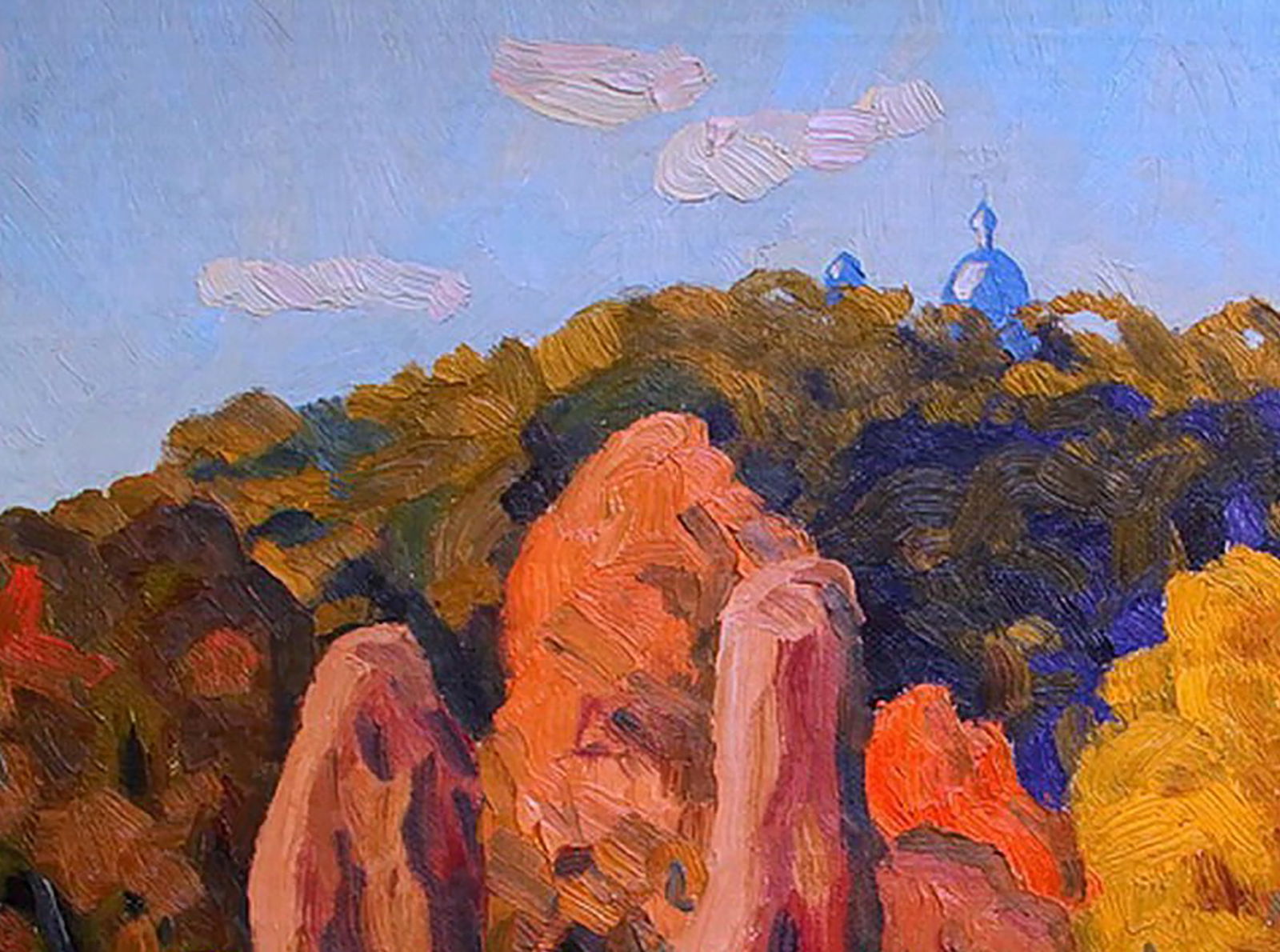 Oil painting Autumn under the mountain Yaroslav Savchyn - 2