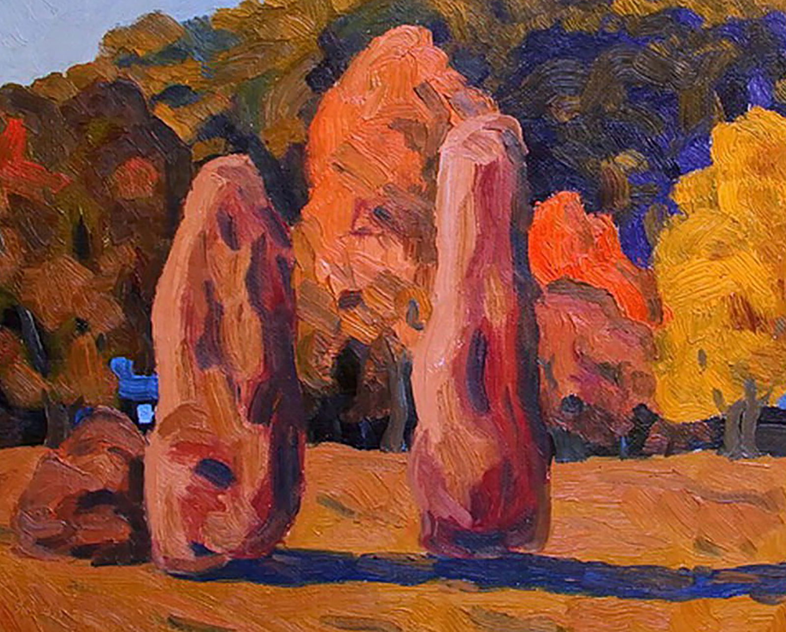 Oil painting Autumn under the mountain Yaroslav Savchyn - 4