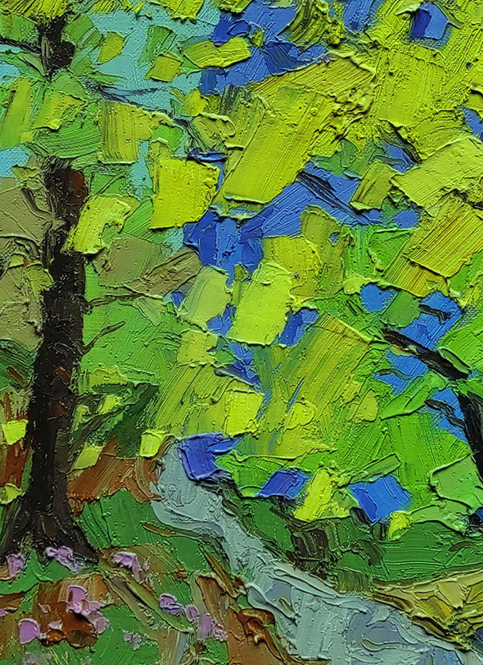 Oil painting Spring in the park Yaroslav Savchyn - 4