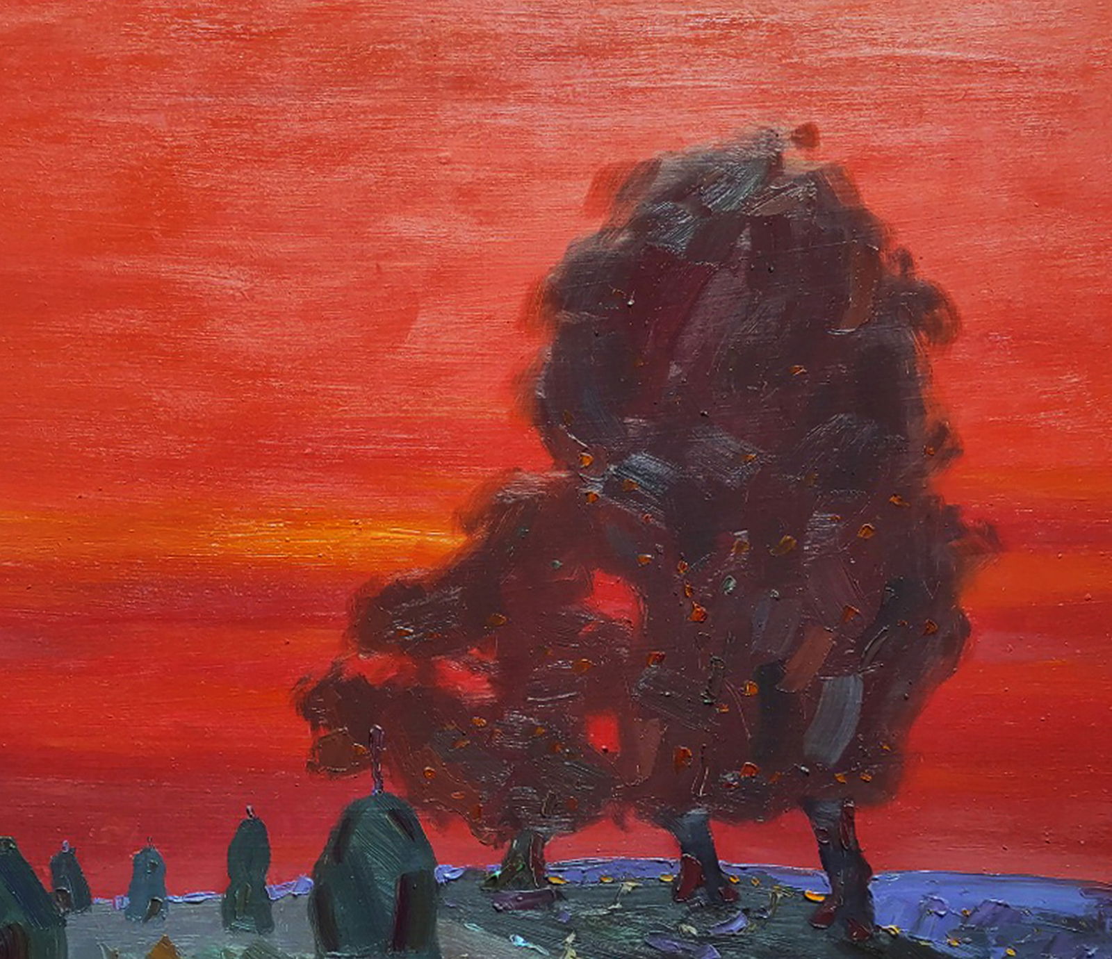 Oil painting Crimson Evening Yaroslav Savchyn - 3