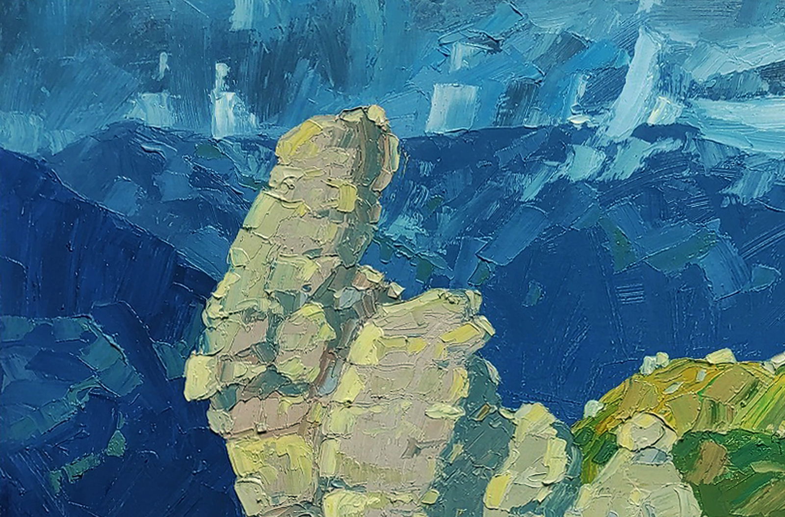 Oil painting Walking in the mountains Yaroslav Savchyn - 2