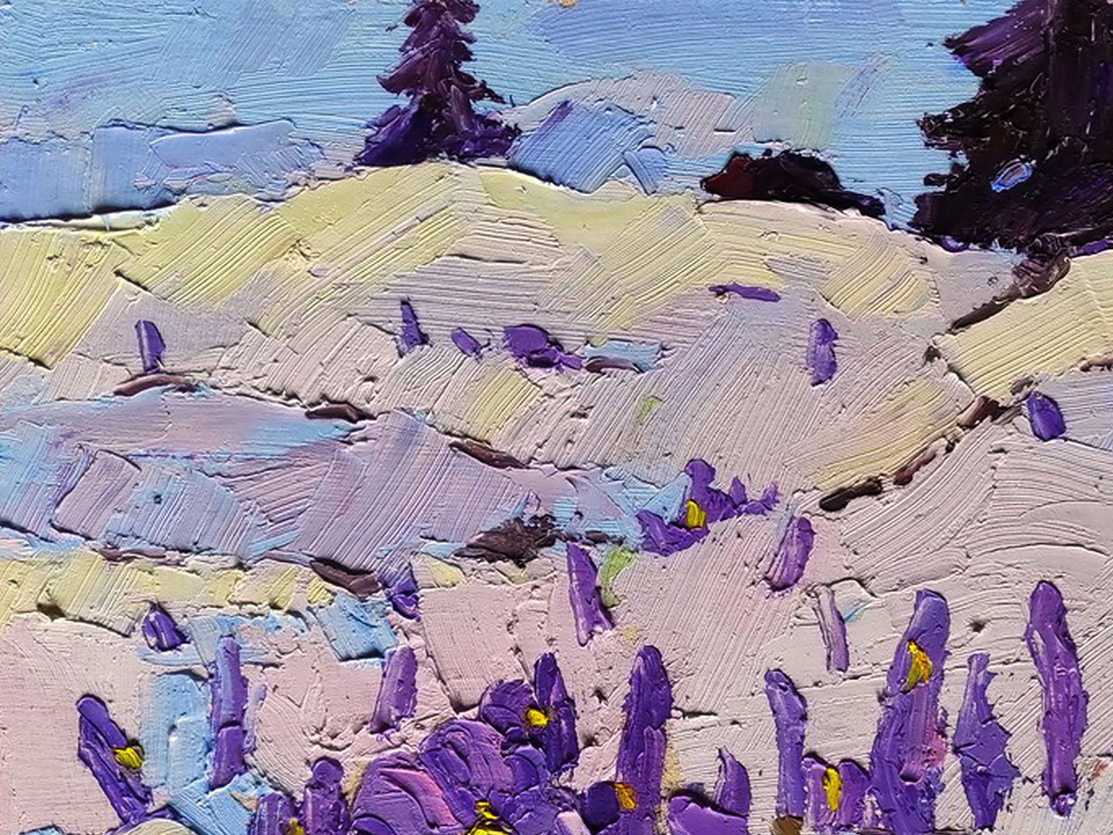 Oil painting Flowers through the snow Yaroslav Savchyn - 2