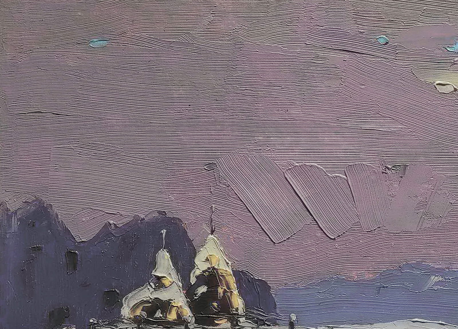 Oil painting Snow covered fields Yaroslav Savchyn - 2