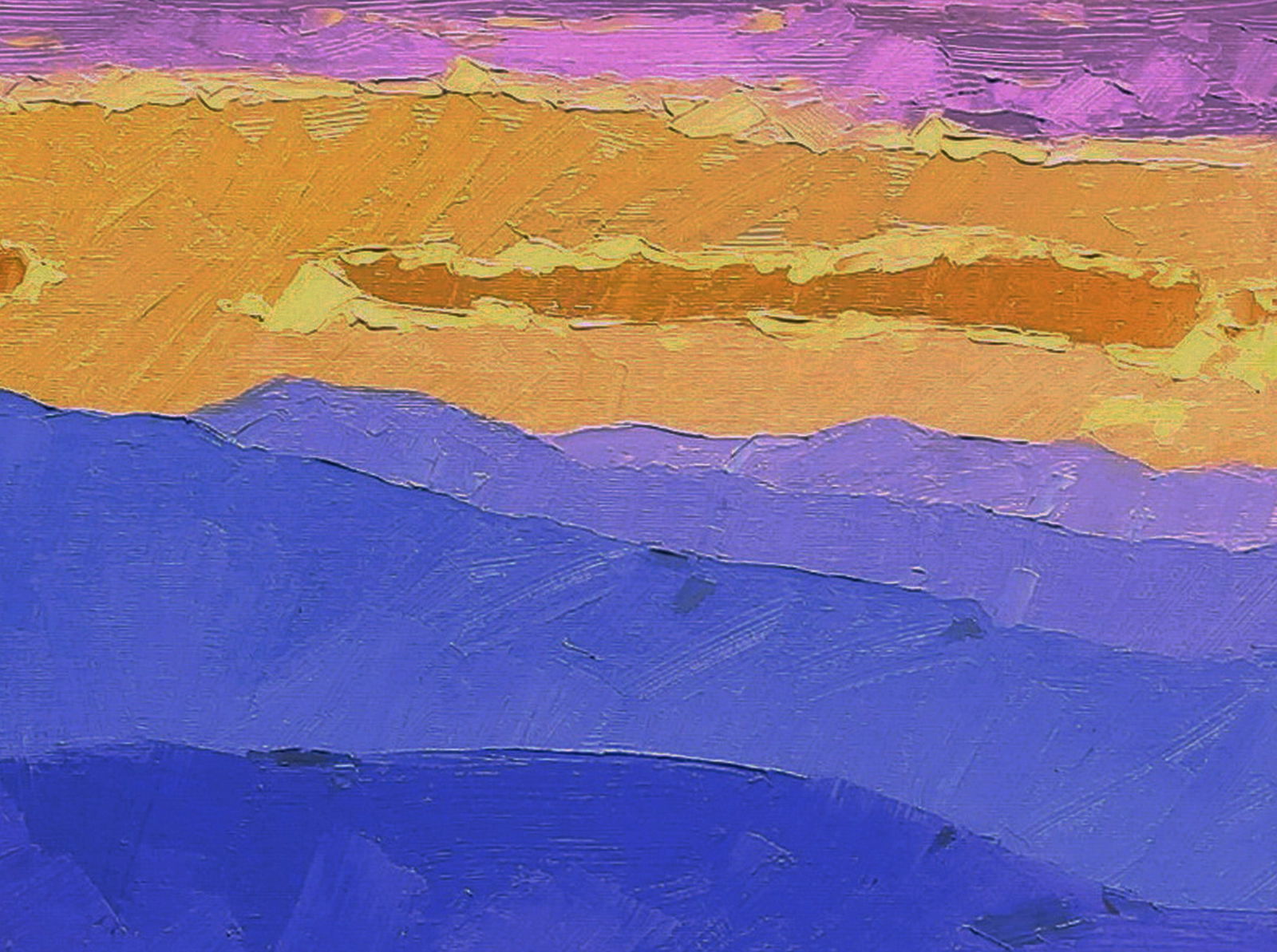 Oil painting Mountain sunset Yaroslav Savchyn - 3