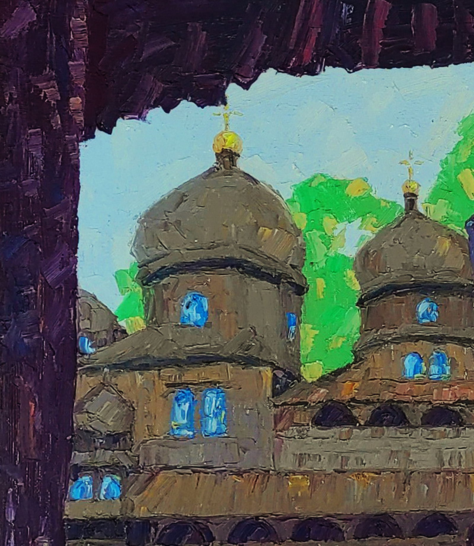 Oil painting Prayer time in the monastery Yaroslav Savchyn - 2