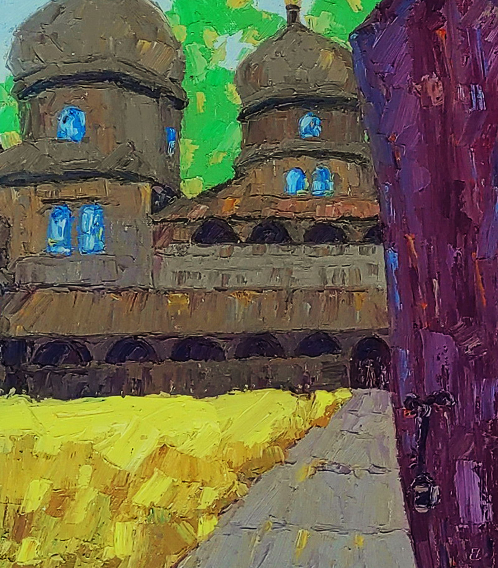 Oil painting Prayer time in the monastery Yaroslav Savchyn - 5