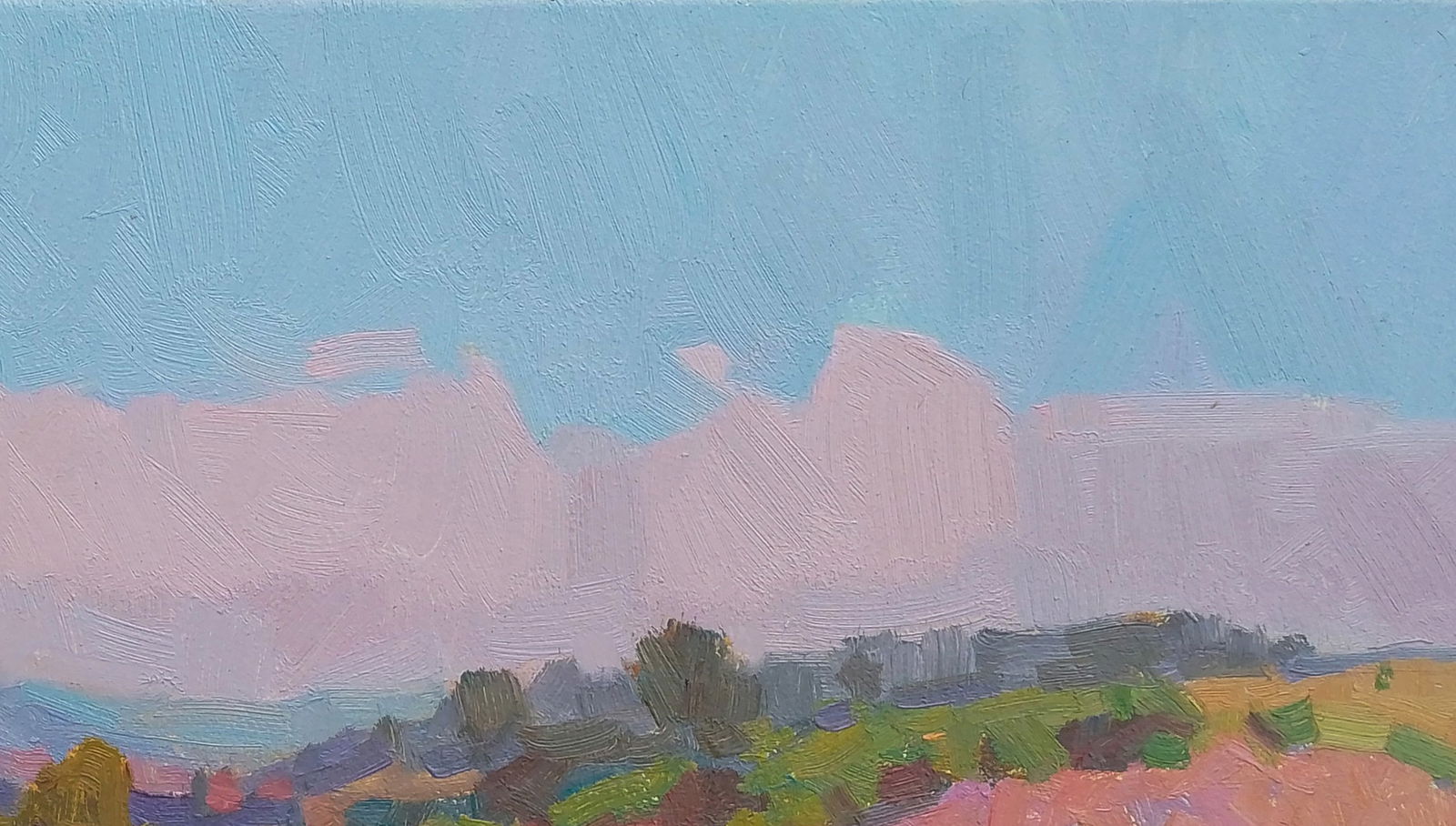 Oil painting Beautiful view of fields and forests Igor Tuzhikov - 5