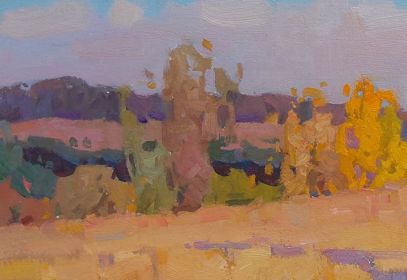 Oil painting Autumn outside the city Igor Tuzhikov - 3