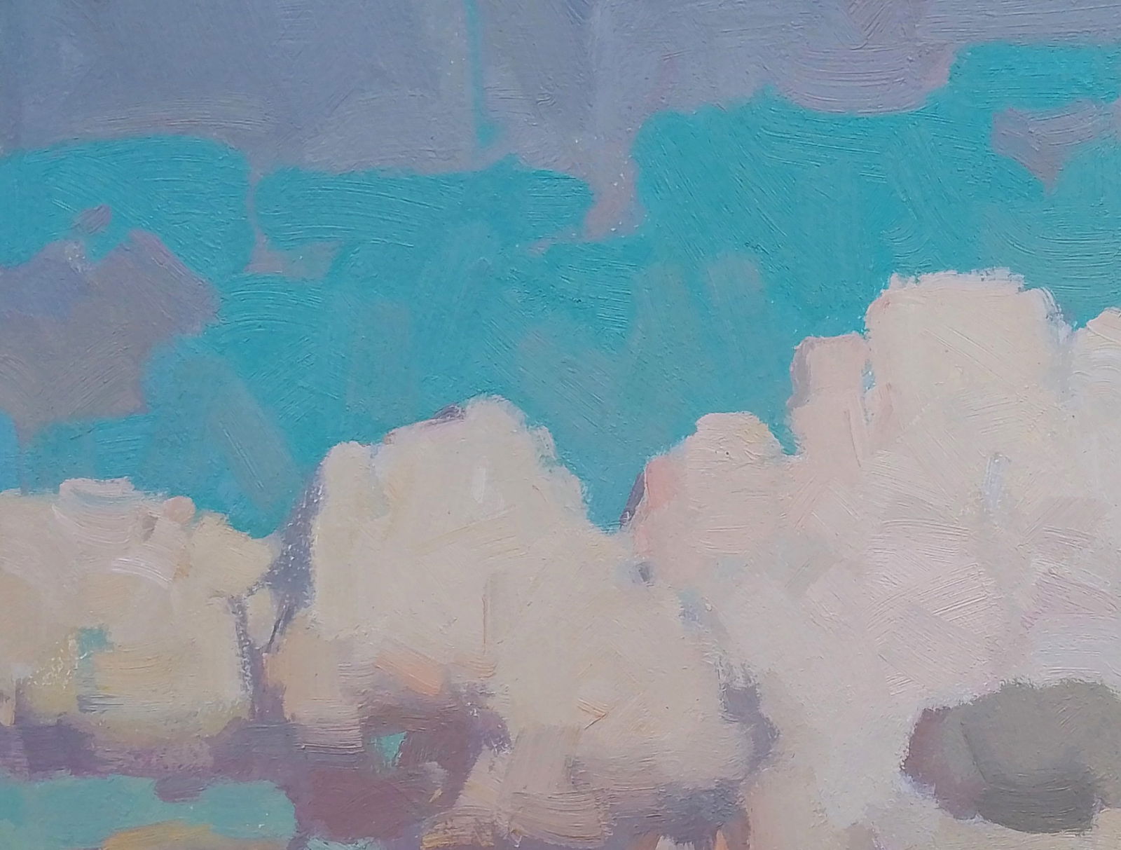 Oil painting Clouds covered the sky in the evening Igor Tuzhikov - 4