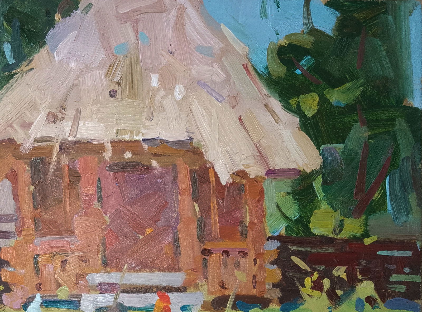 Oil painting Country chickens Igor Tuzhikov - 5