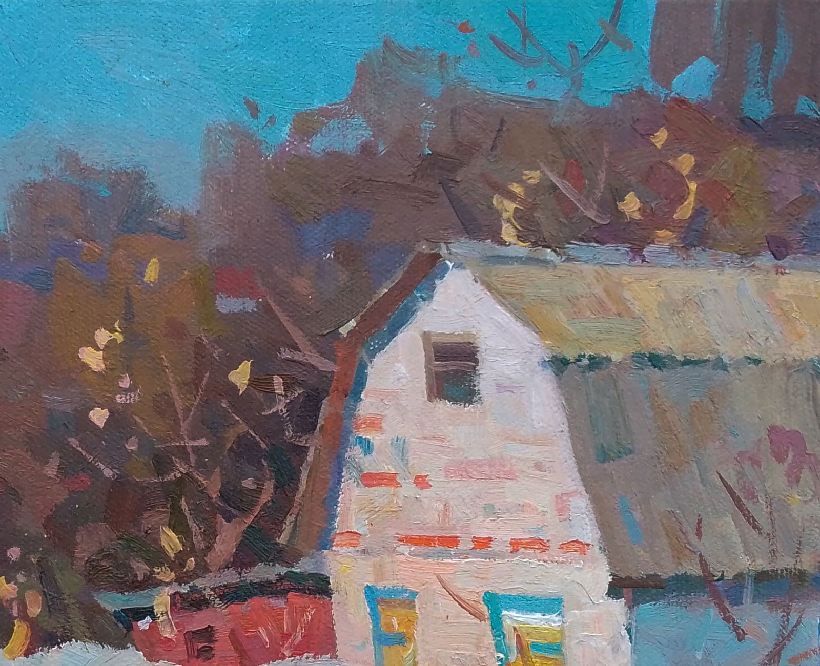 Oil painting Spring courtyard Igor Tuzhikov - 5