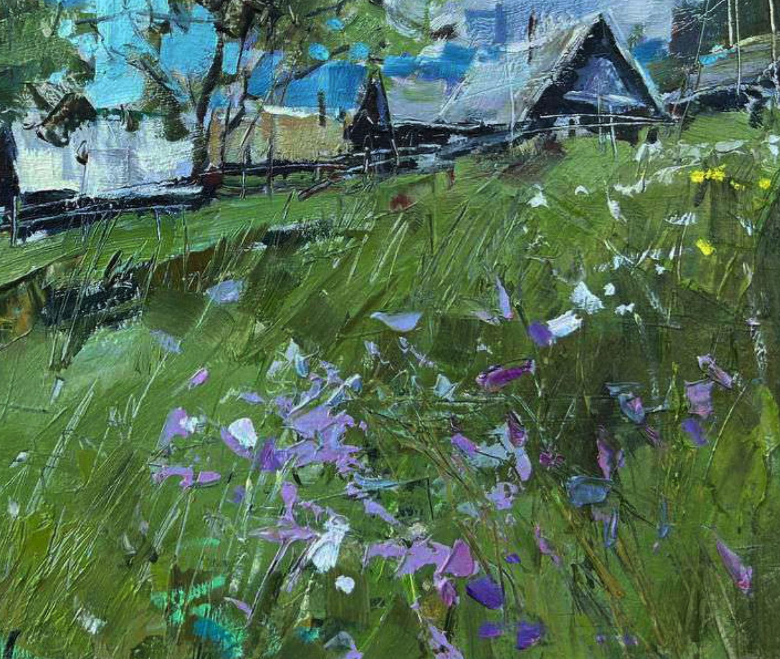 Oil painting Village in the mountains Igor Lysytsya - 6