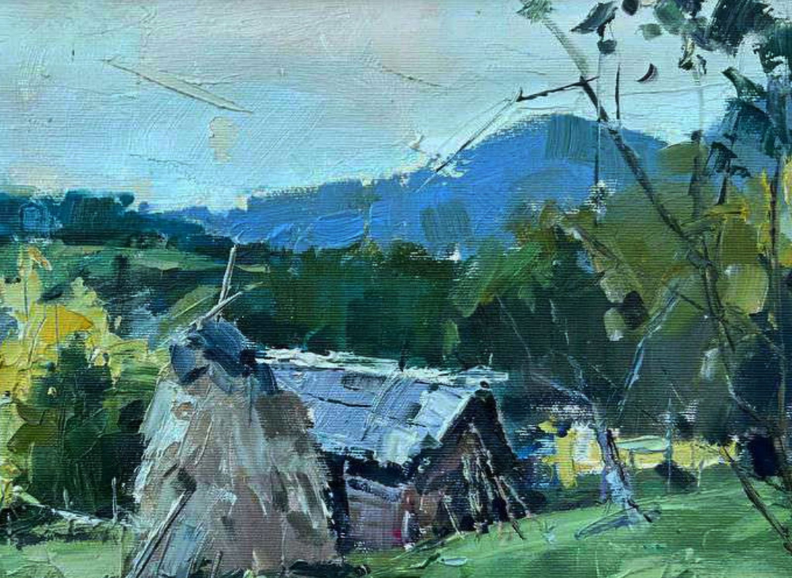 Oil painting Mountain courtyard Igor Lysytsya - 4