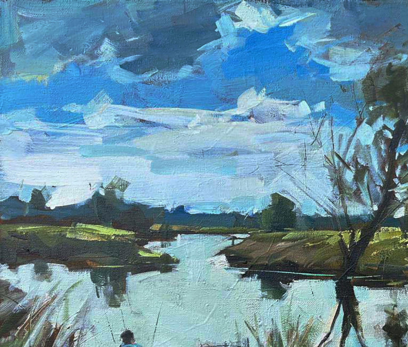 Oil painting On a summer fishing trip Igor Lysytsya - 4