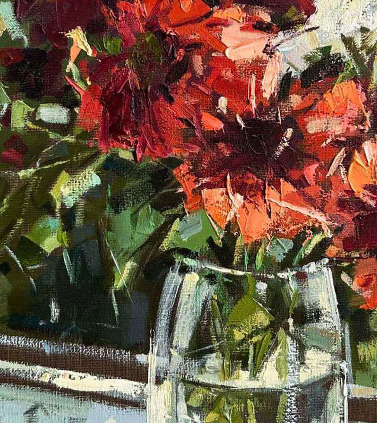 Oil painting Autumn bouquet flowers Igor Lysytsya - 6