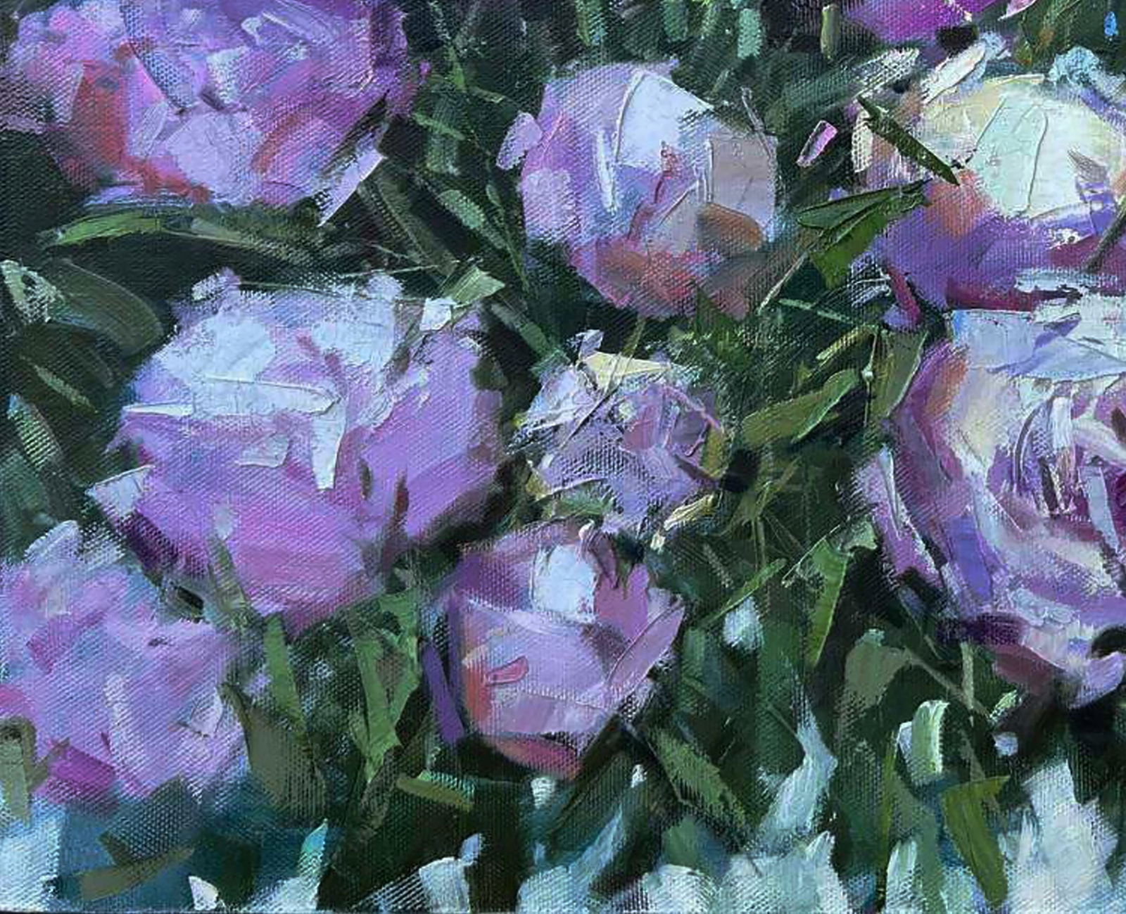 Oil painting Purple peonies Igor Lysytsya - 3