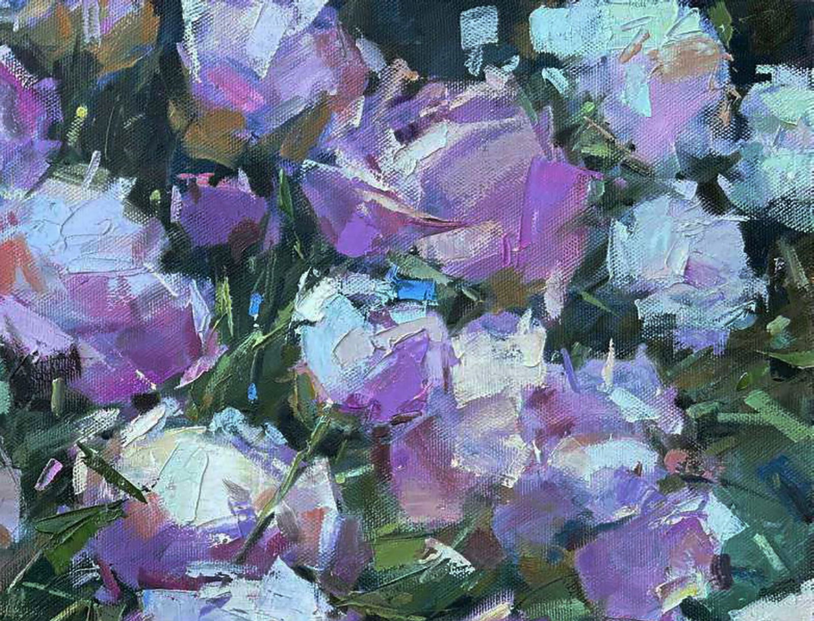 Oil painting Purple peonies Igor Lysytsya - 5