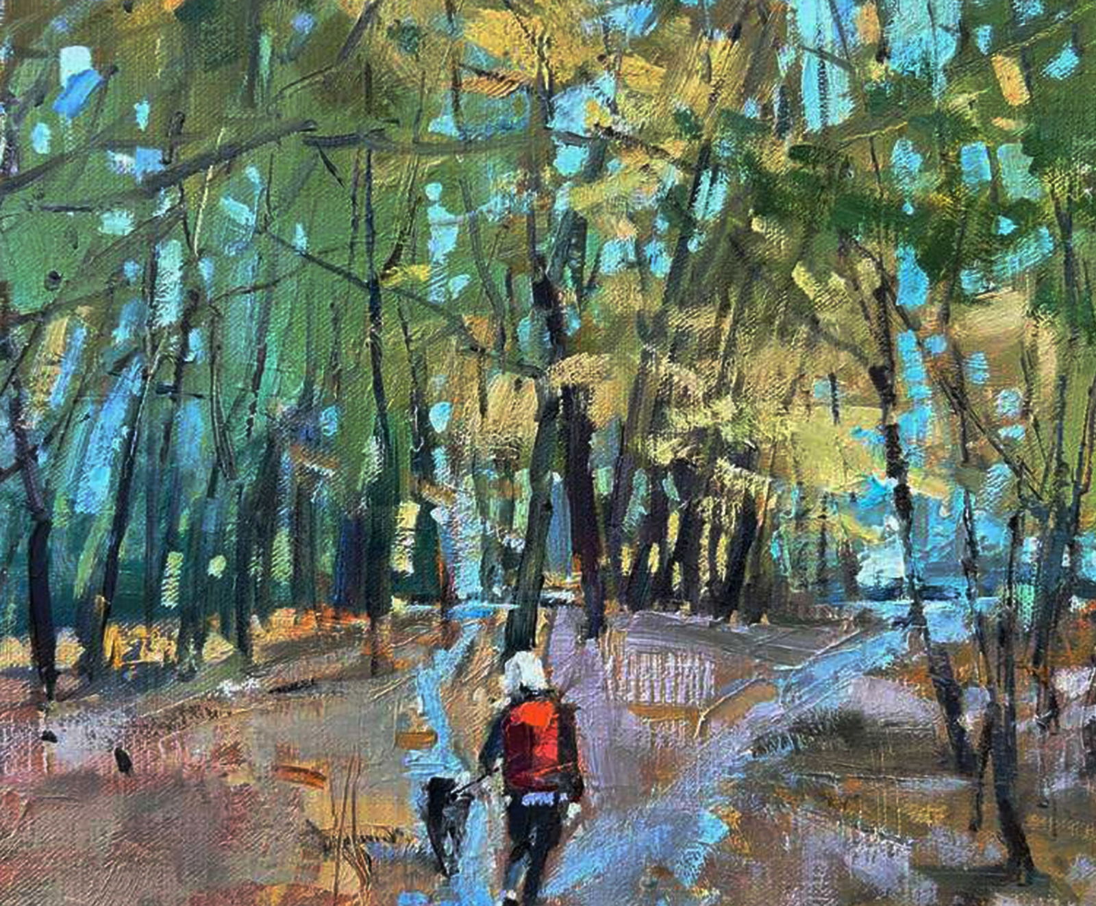 Oil painting Walk in the park Igor Lysytsya - 6