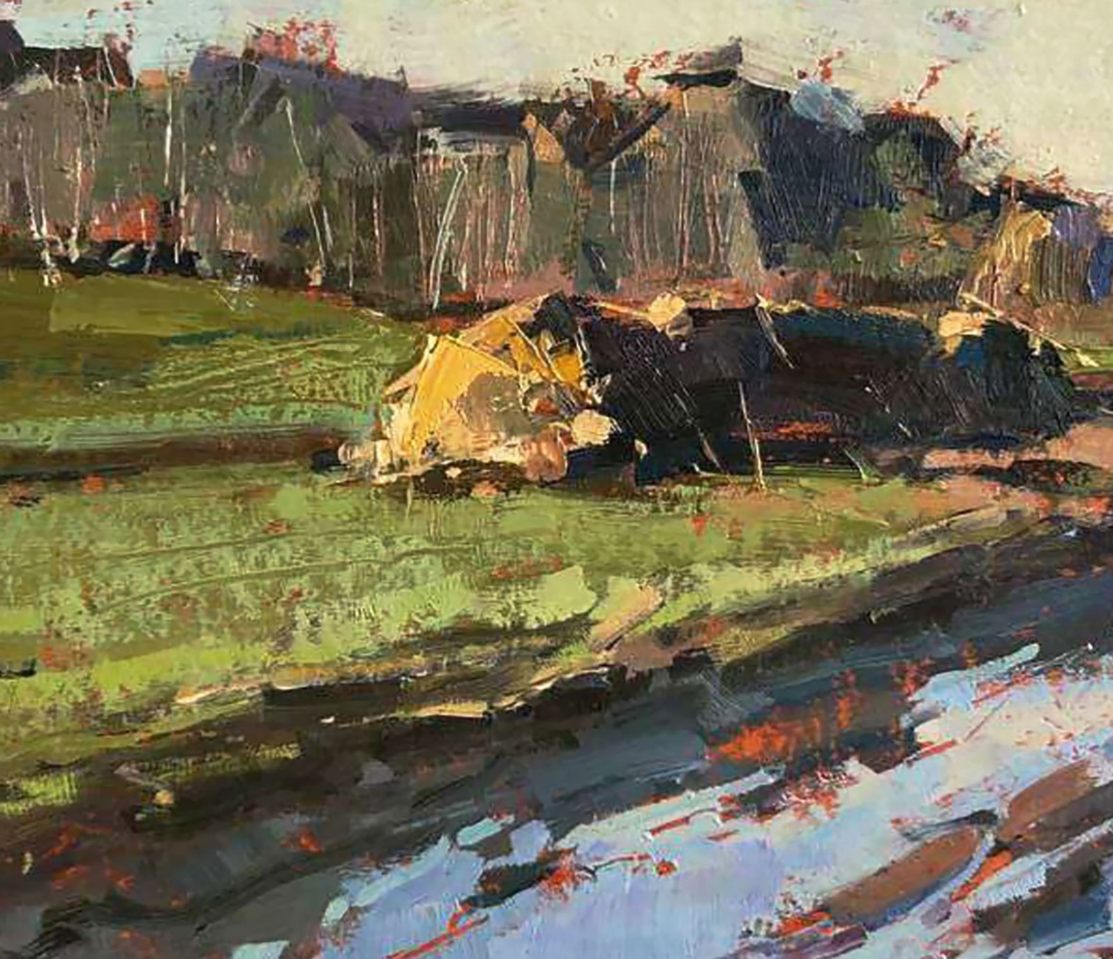 Oil painting In the autumn fields after the rain Igor Lysytsya - 7