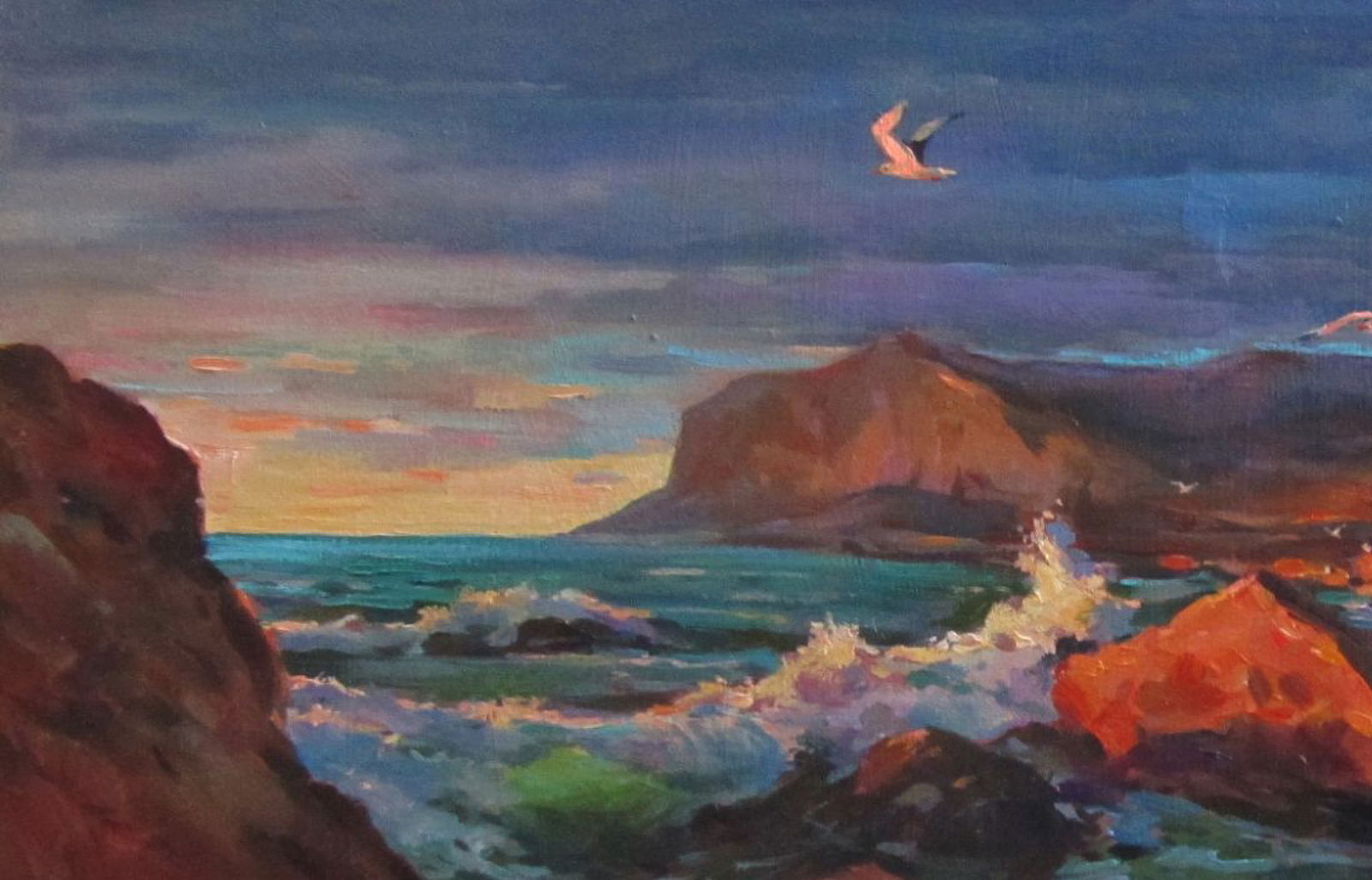 Oil painting The coast by the sea Alexander Guzev - 2