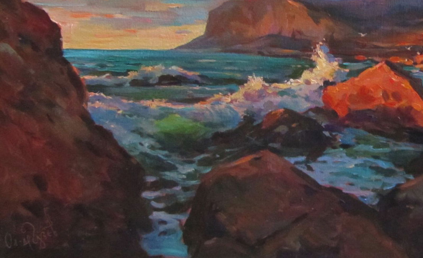 Oil painting The coast by the sea Alexander Guzev - 4