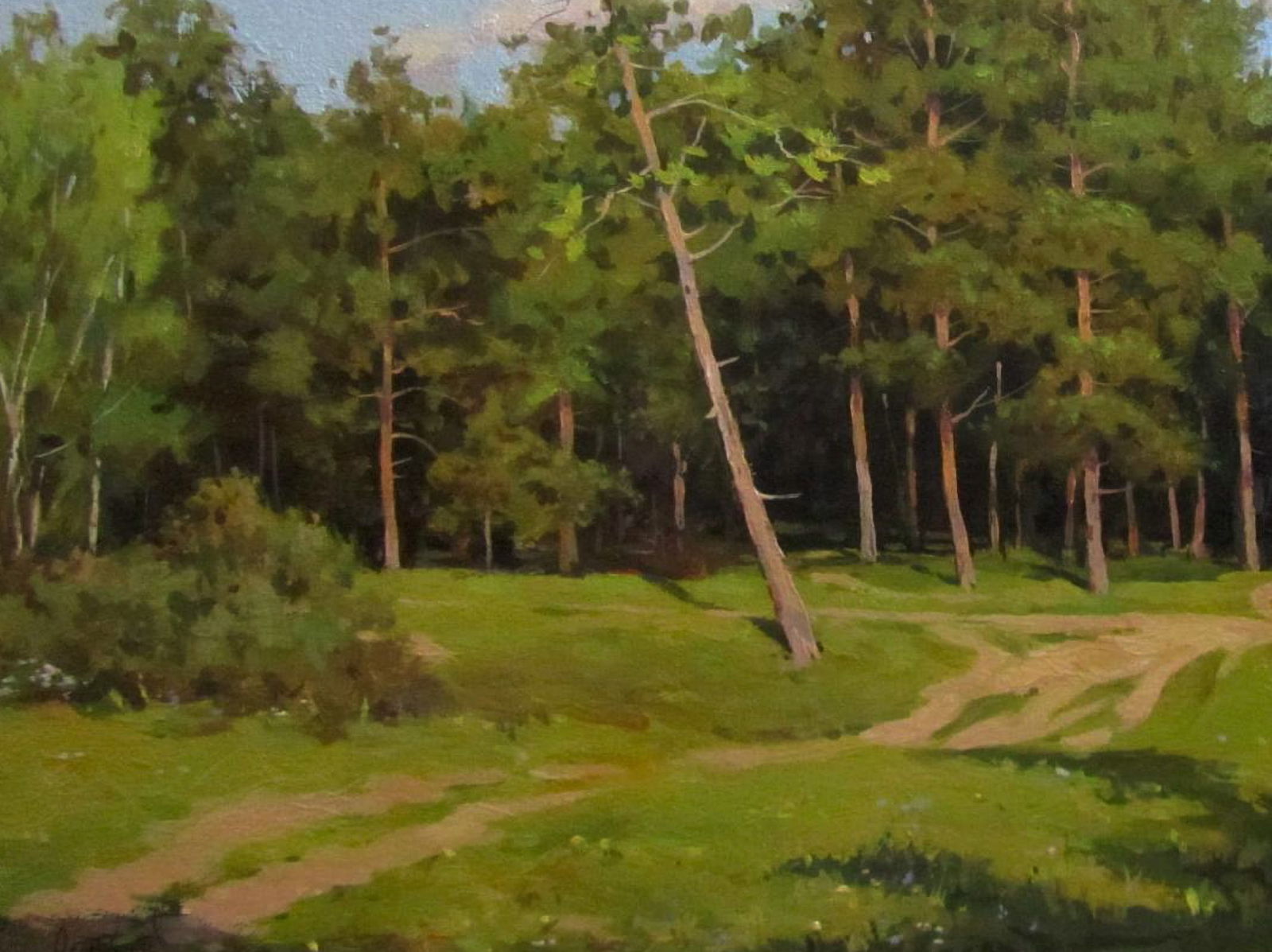 Oil painting Meadow in a summer forest Alexander Guzev - 4