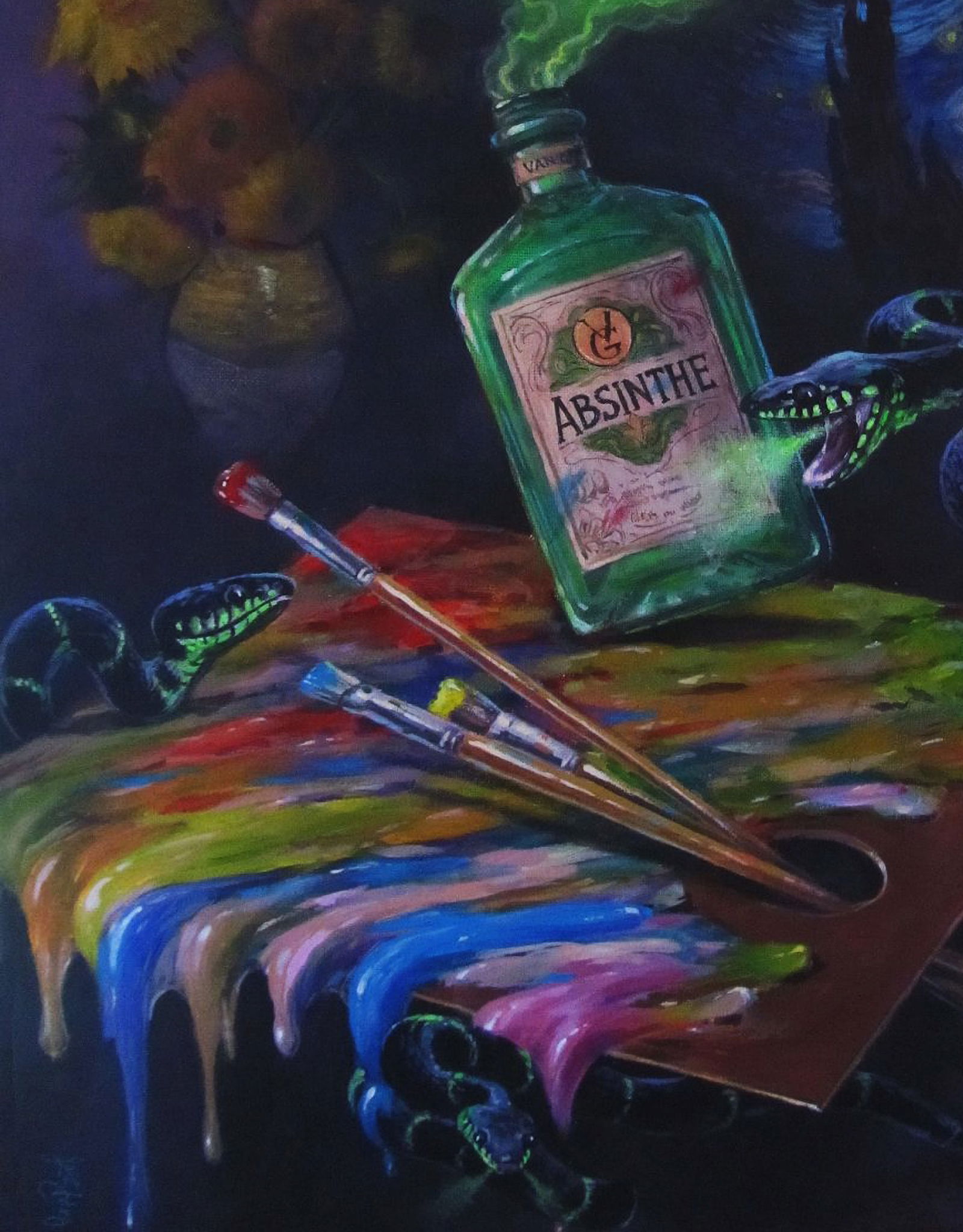 Acrylic painting Worlds of Vincent Alexander Guzev - 4