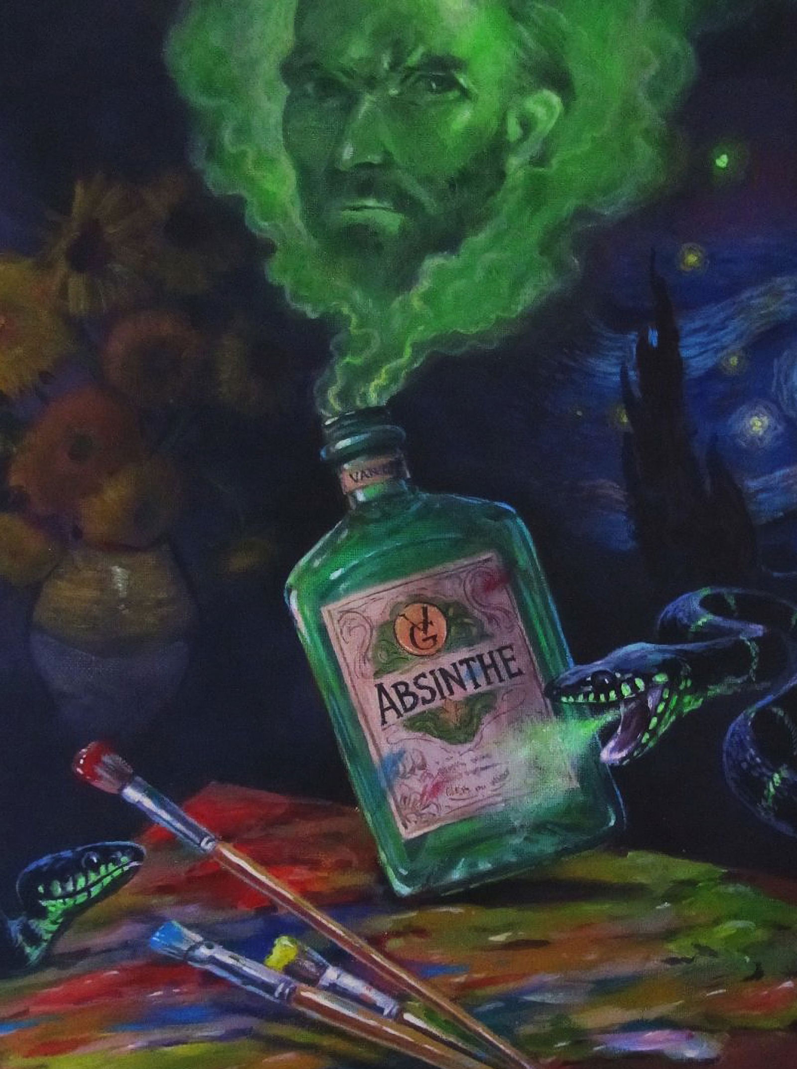 Acrylic painting Worlds of Vincent Alexander Guzev - 6