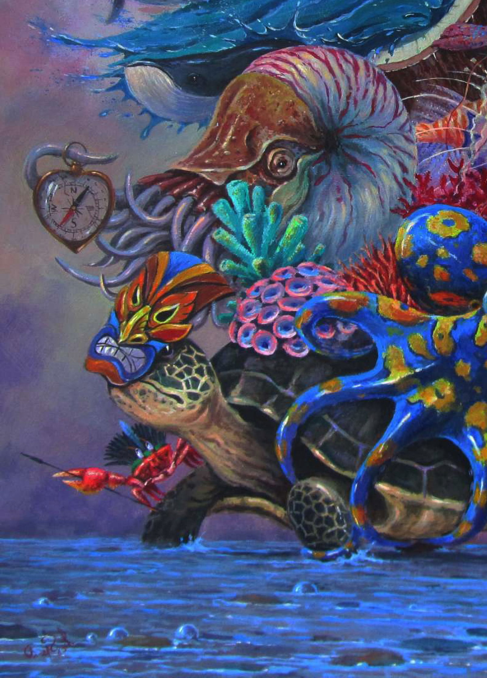 Acrylic painting Colourful Oceania Alexander Guzev - 4