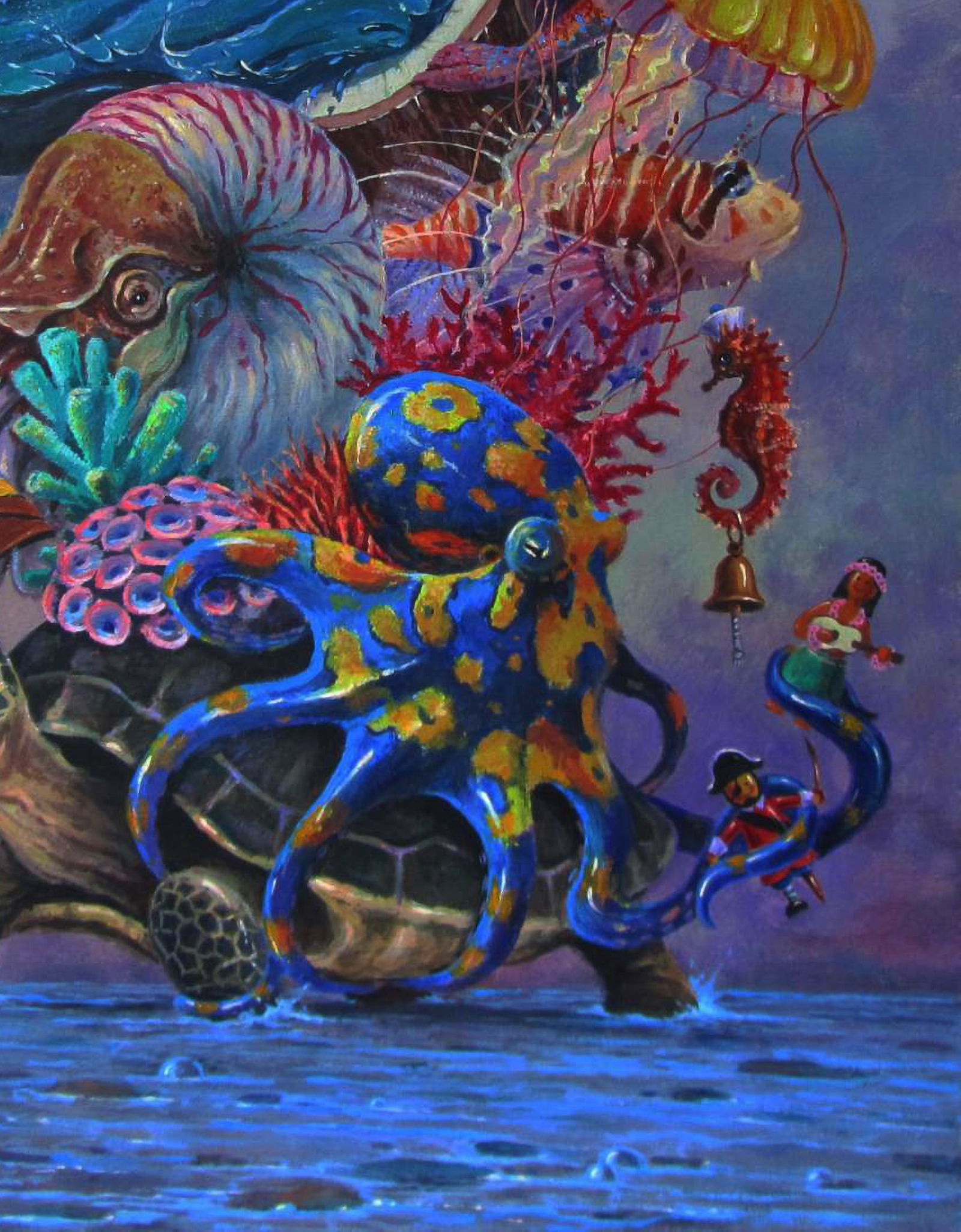 Acrylic painting Colourful Oceania Alexander Guzev - 5