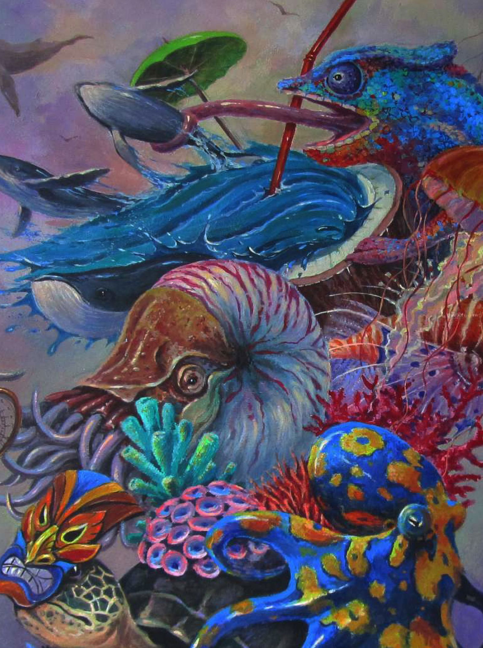 Acrylic painting Colourful Oceania Alexander Guzev - 6