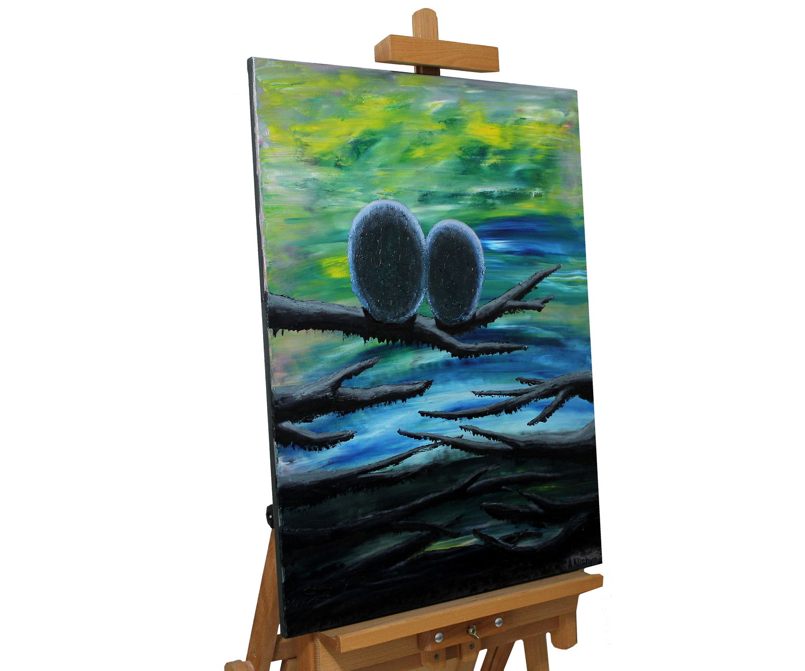 Oil painting Waiting for the dawn Andriy Klishyn - 6